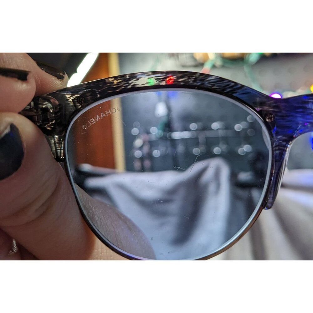 Chanel Blue Quilted Sunglasses 5342 .1552/52 Made In Italy - Picture 14 of 14